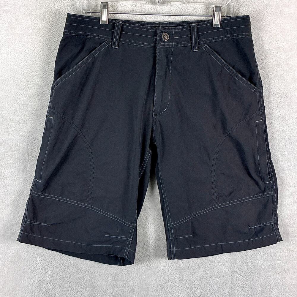 Kuhl Shorts Men 34 Gray Renegade Nylon Performance Outdoors Hiking Preppy